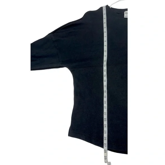 PINK Victoria’s Secret Glitter Bling Logo Varsity Crew Oversized Sweatshirt - Picture 11 of 14